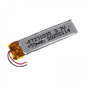 3.7v 55mah wearbale بطارية ليثيوم بوليمر ft251035p