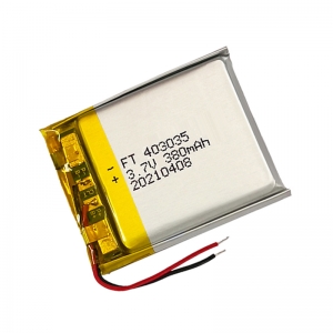 3.7 فولت 380 مللي أمبير بطاريات ليثيوم بوليمر ft403035p